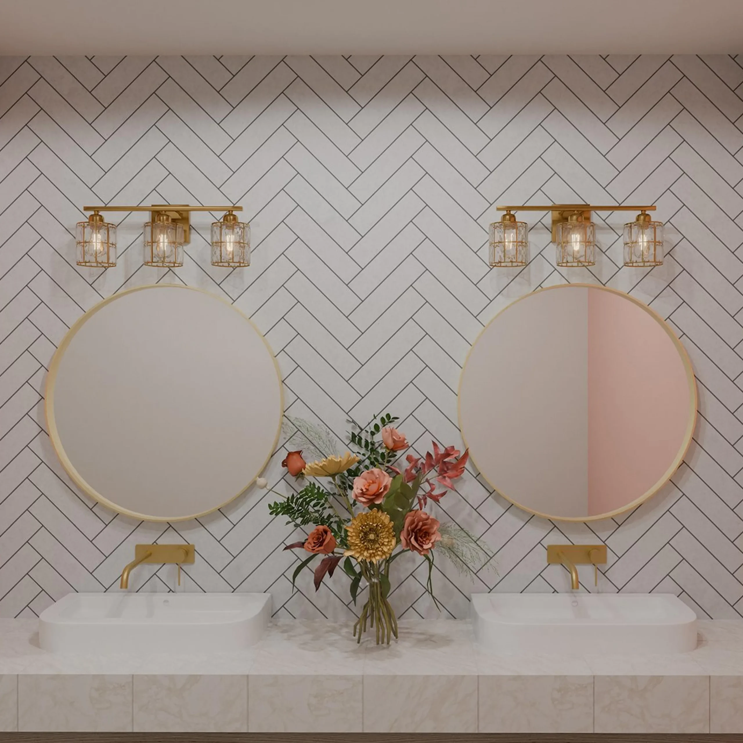 Simple Glam Vanity Light - 3 Light