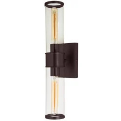 Simple Glass Cylinder Sconce - 2 Light