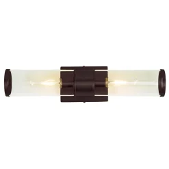Simple Glass Cylinder Sconce - 2 Light