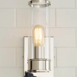 Simple Glass Cylinder Sconce - 1 Light