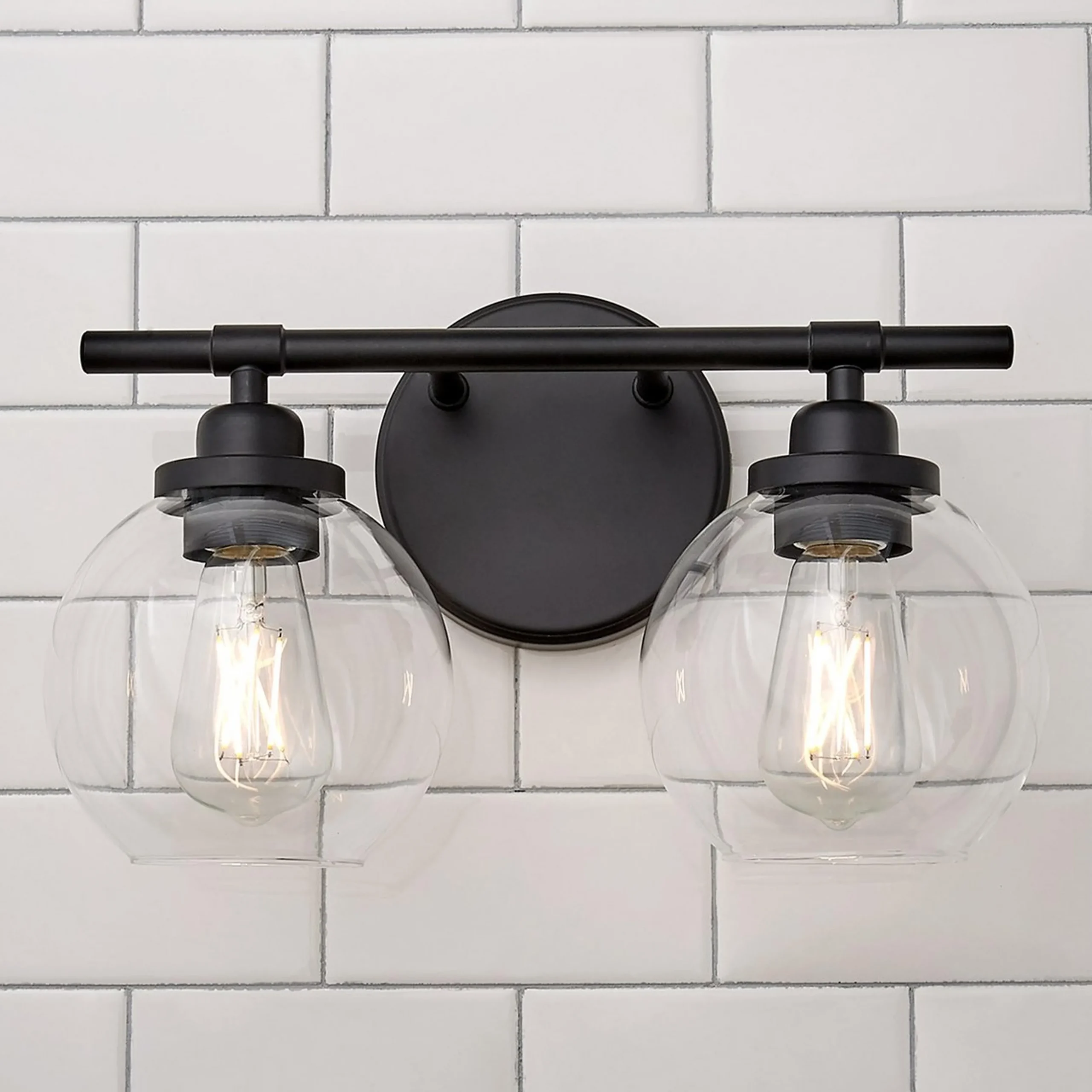 Simple Globe Vanity Light - 2 Light