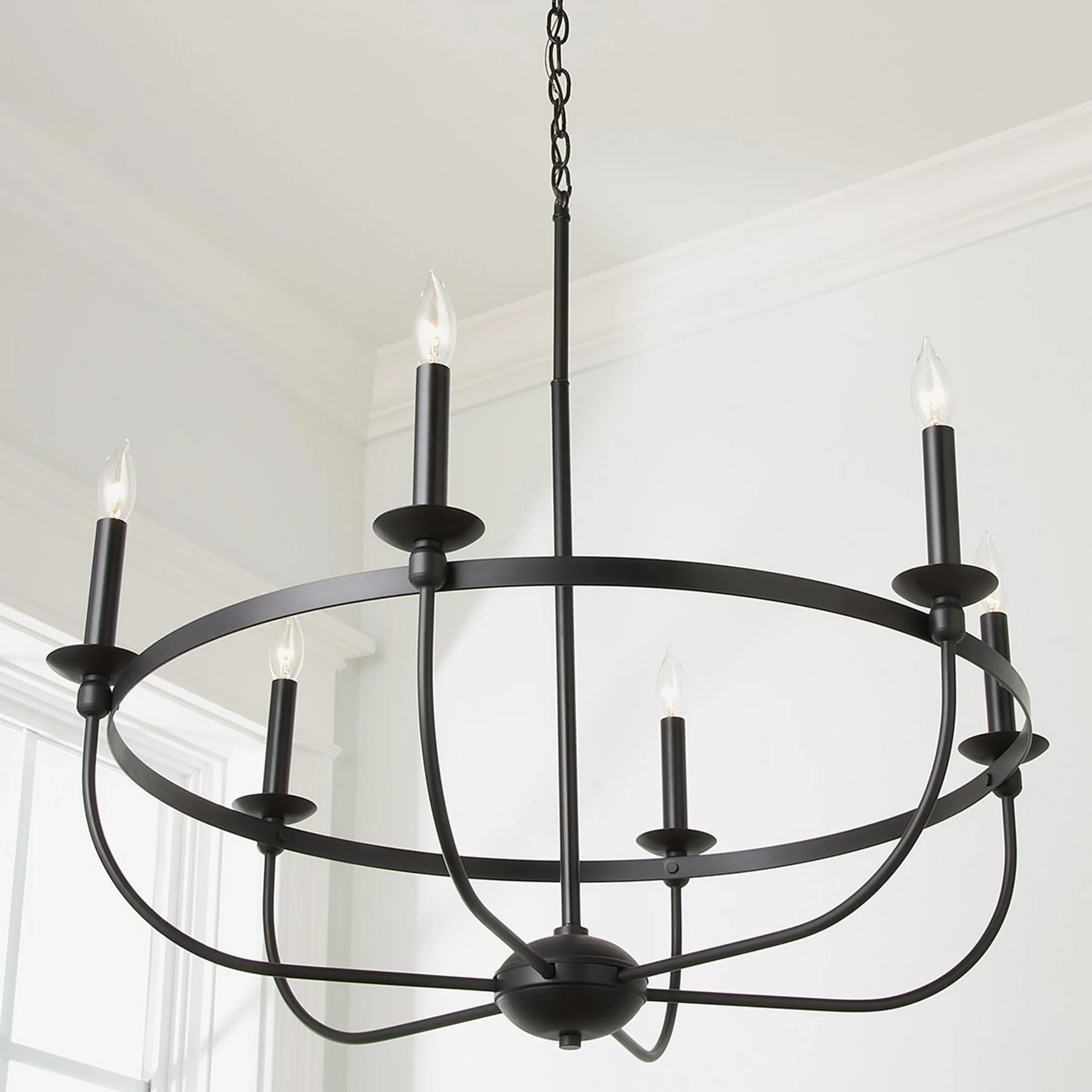Simply Blake Basket Chandelier - 6 Light