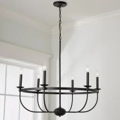Simply Blake Basket Chandelier - 6 Light