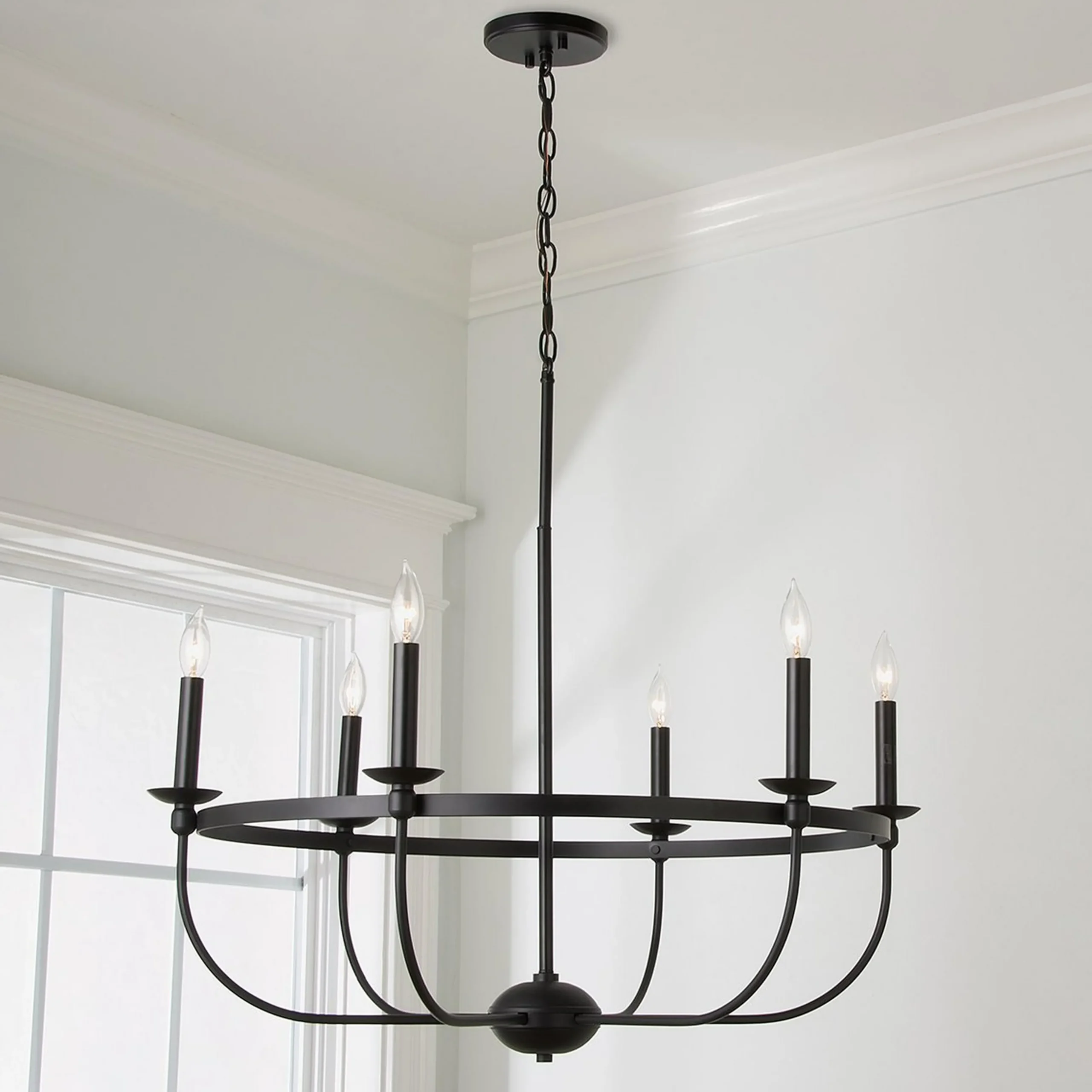 Simply Blake Basket Chandelier - 6 Light