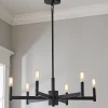 Sleekly Modern Squared Chandelier - 6 Light