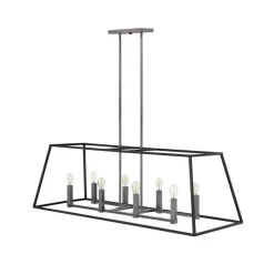 Sleek Minimalist Island Chandelier - 8 Light