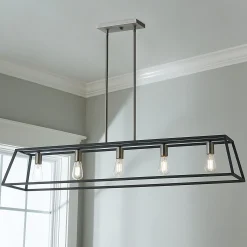Sleek Minimalist Island Chandelier - 5 Light