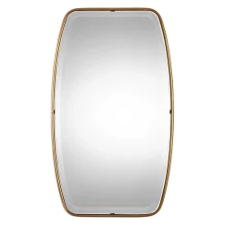 Slim Gold Leaf Framed Mirror