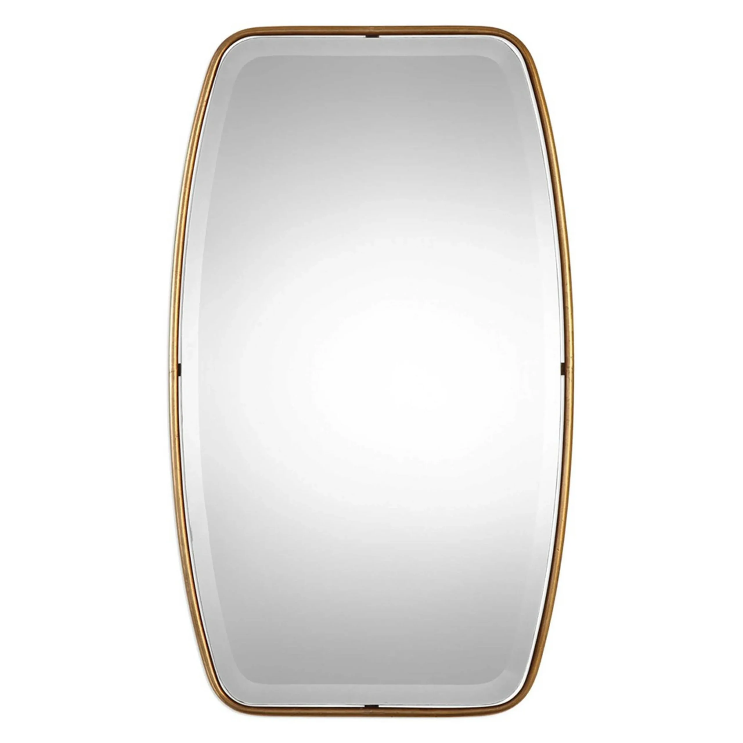 Slim Gold Leaf Framed Mirror