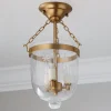 Smokebell Lantern Semi-Flush Ceiling Light - Small