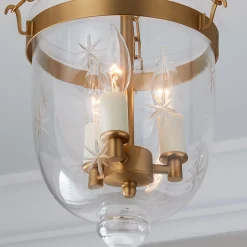 Smokebell Lantern Semi-Flush Ceiling Light - Small
