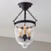 Smokebell Lantern Semi-Flush Ceiling Light - Small