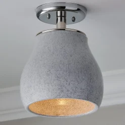 Snowy Bell Semi-Flush Ceiling Light