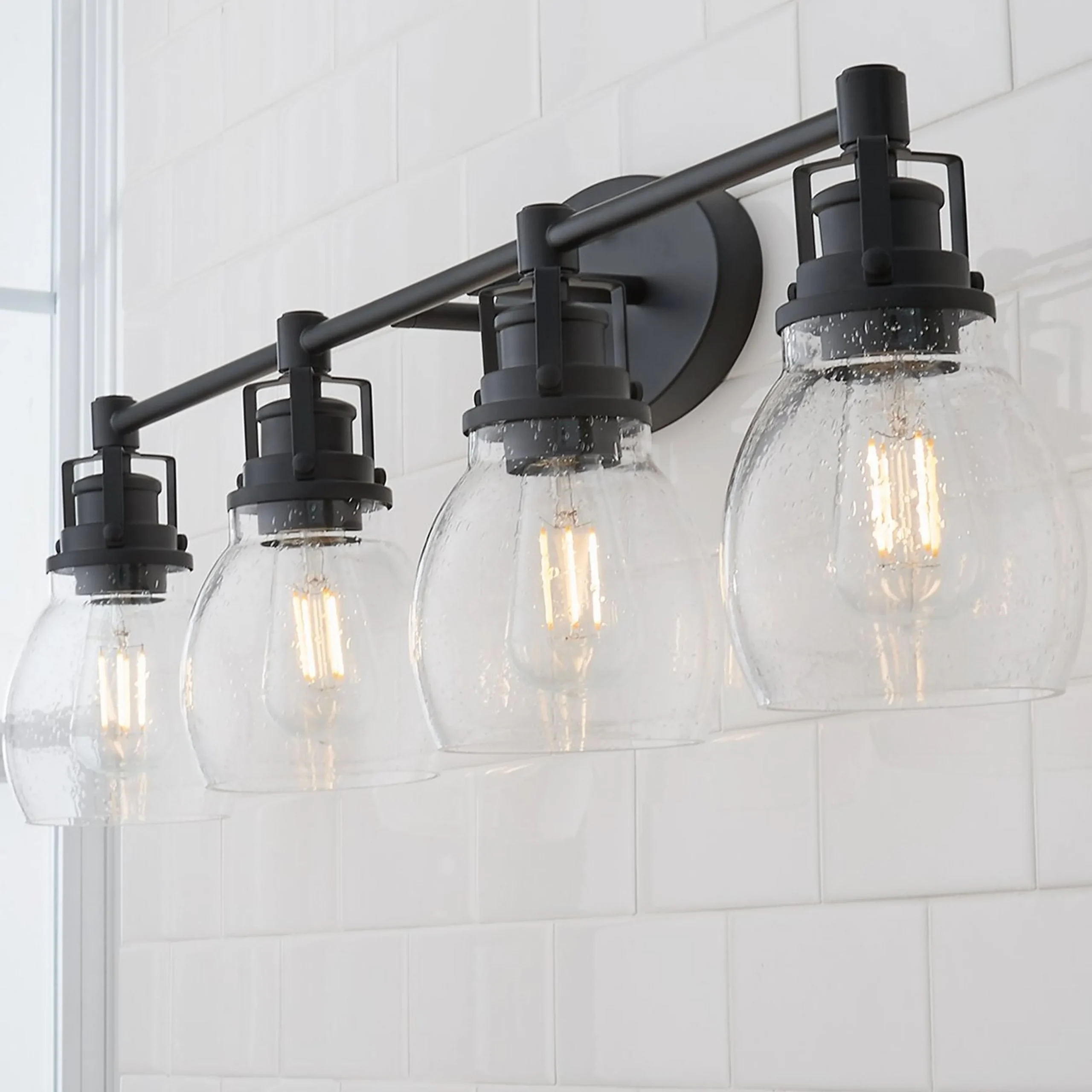 Soft Seeded Vanity Light - 4 Light