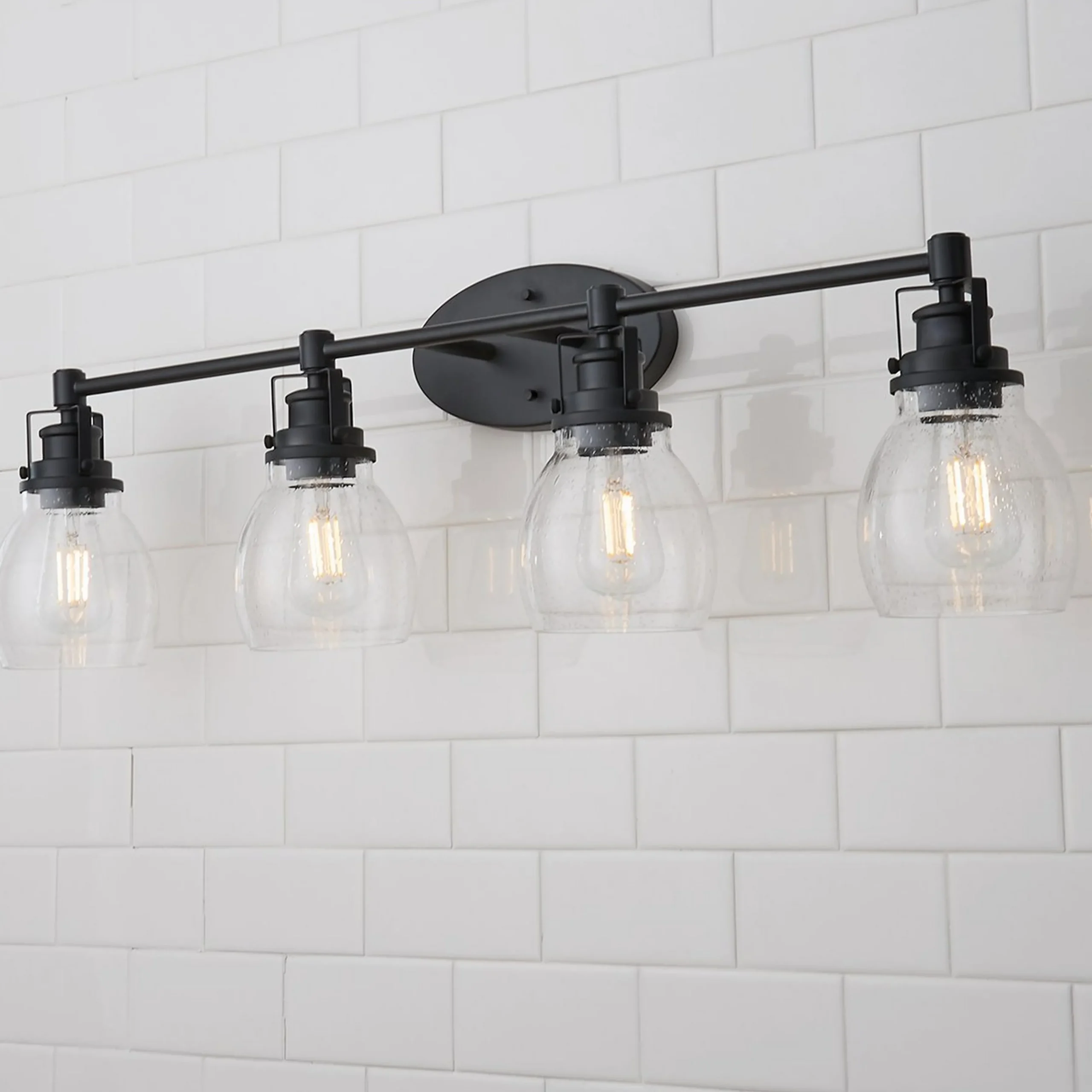 Soft Seeded Vanity Light - 4 Light