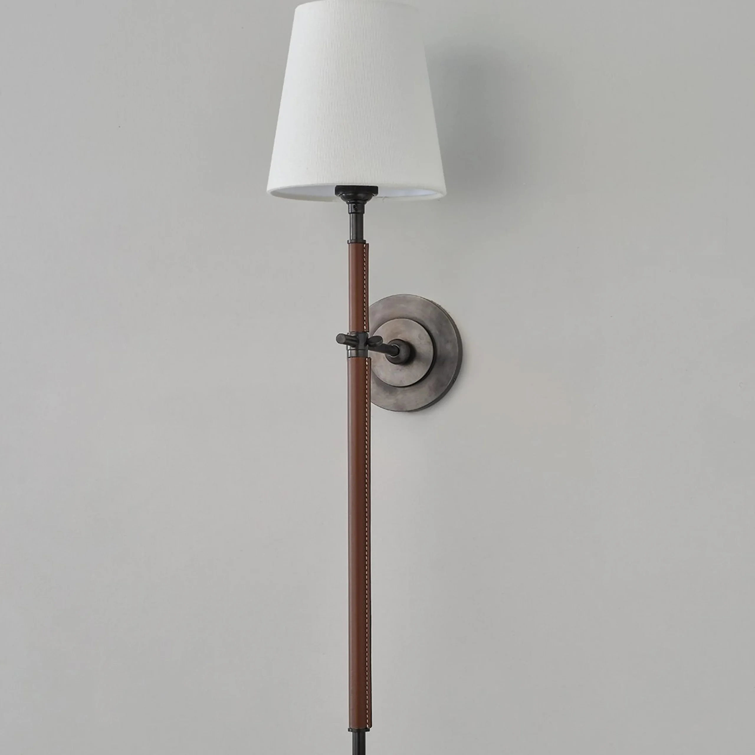 Soho Leather Tall Sconce - 1 Light