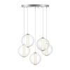 Spectrogram LED Chandelier - 5 Light - Clear