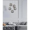 Spectrogram LED Chandelier - 5 Light - Smoke