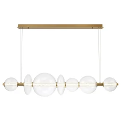 Spectrogram LED Island Chandelier - Clear
