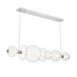 Spectrogram LED Island Chandelier - Clear