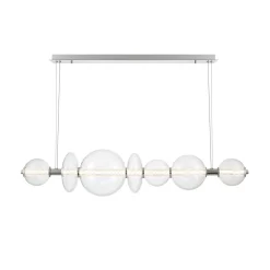 Spectrogram LED Island Chandelier - Clear