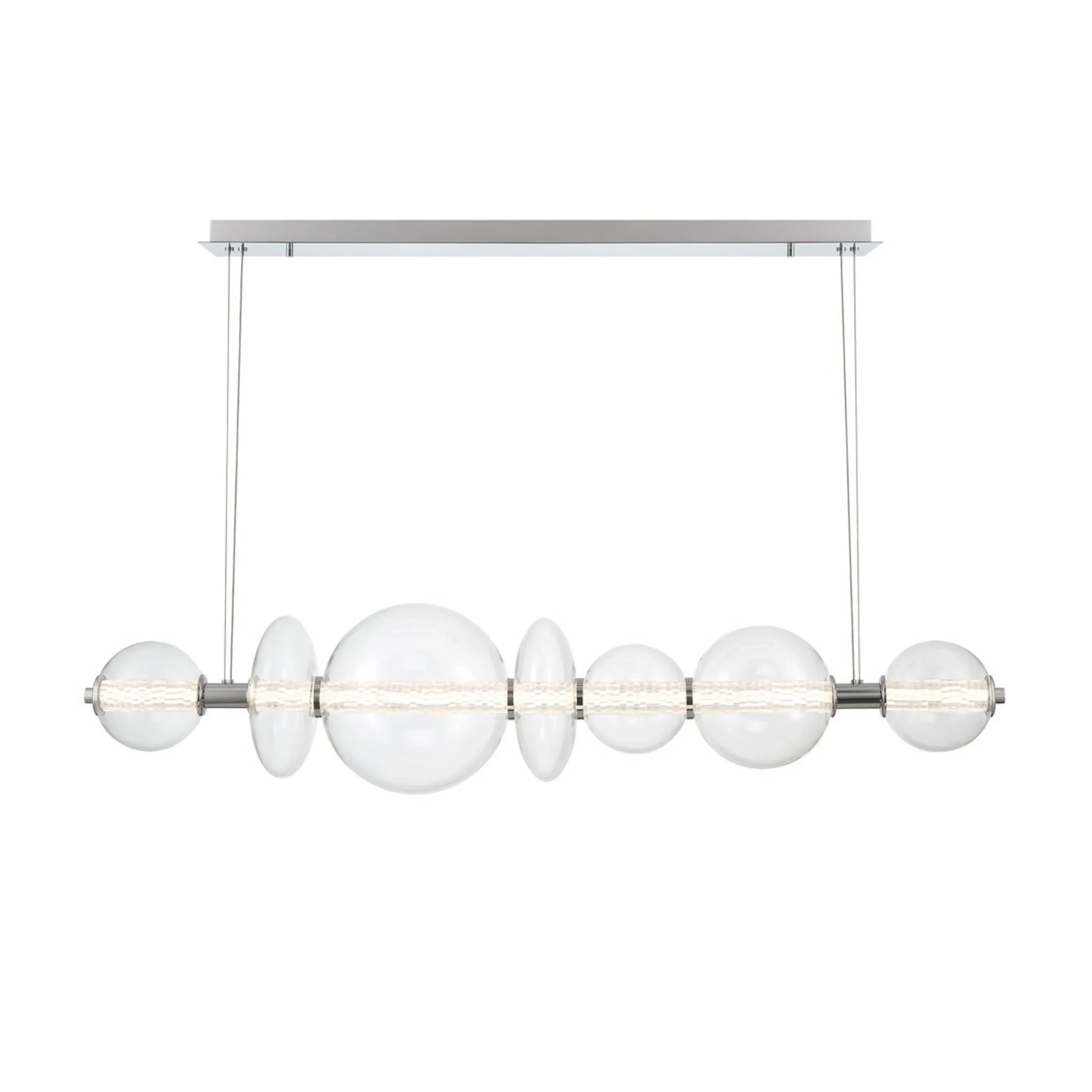 Spectrogram LED Island Chandelier - Clear