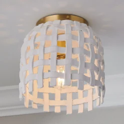 Splint Weave Ceiling Light