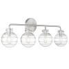 Striped Sphere Vanity Light - 4 Light