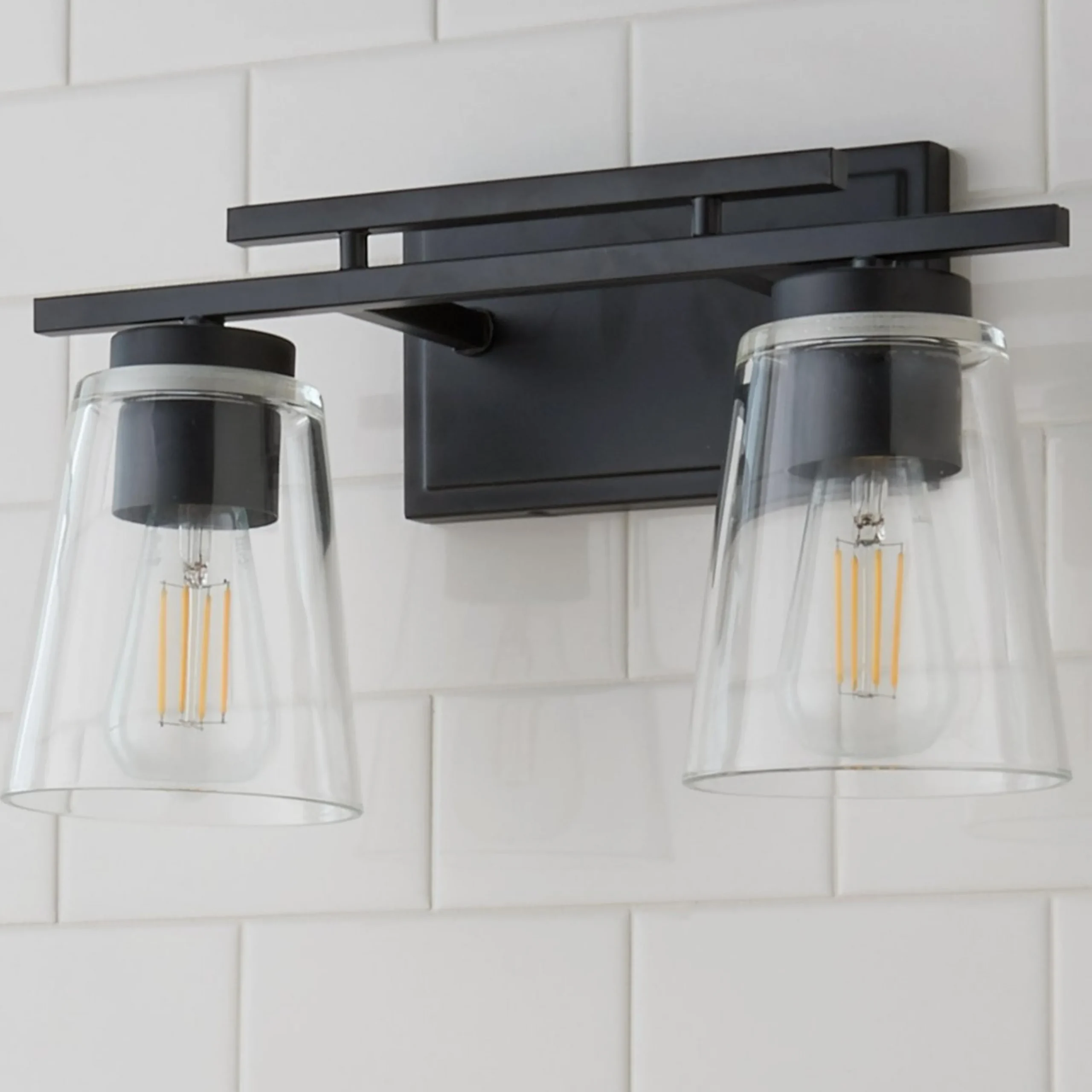 T Bar Taper Vanity Light - 2 Light