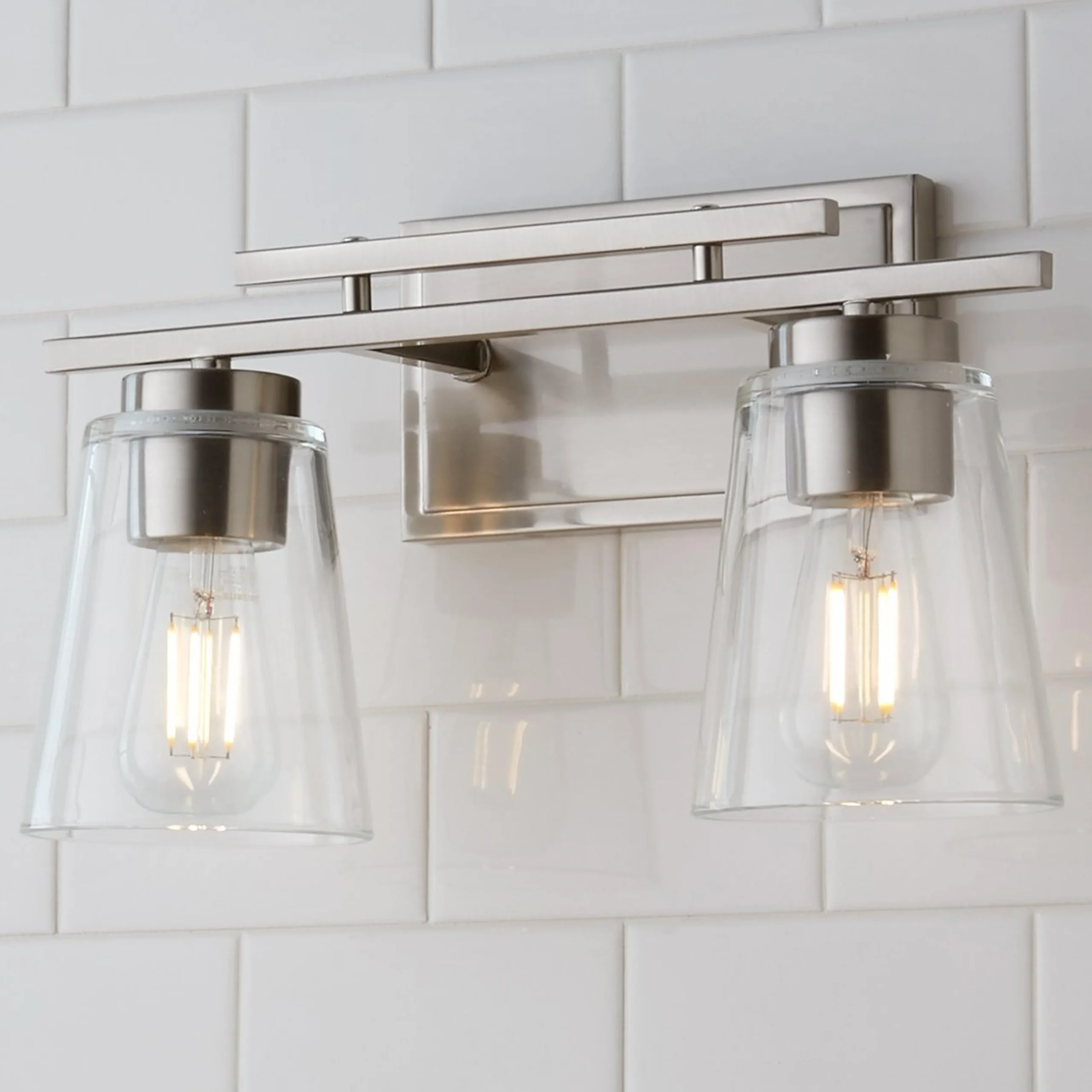 T Bar Taper Vanity Light - 2 Light