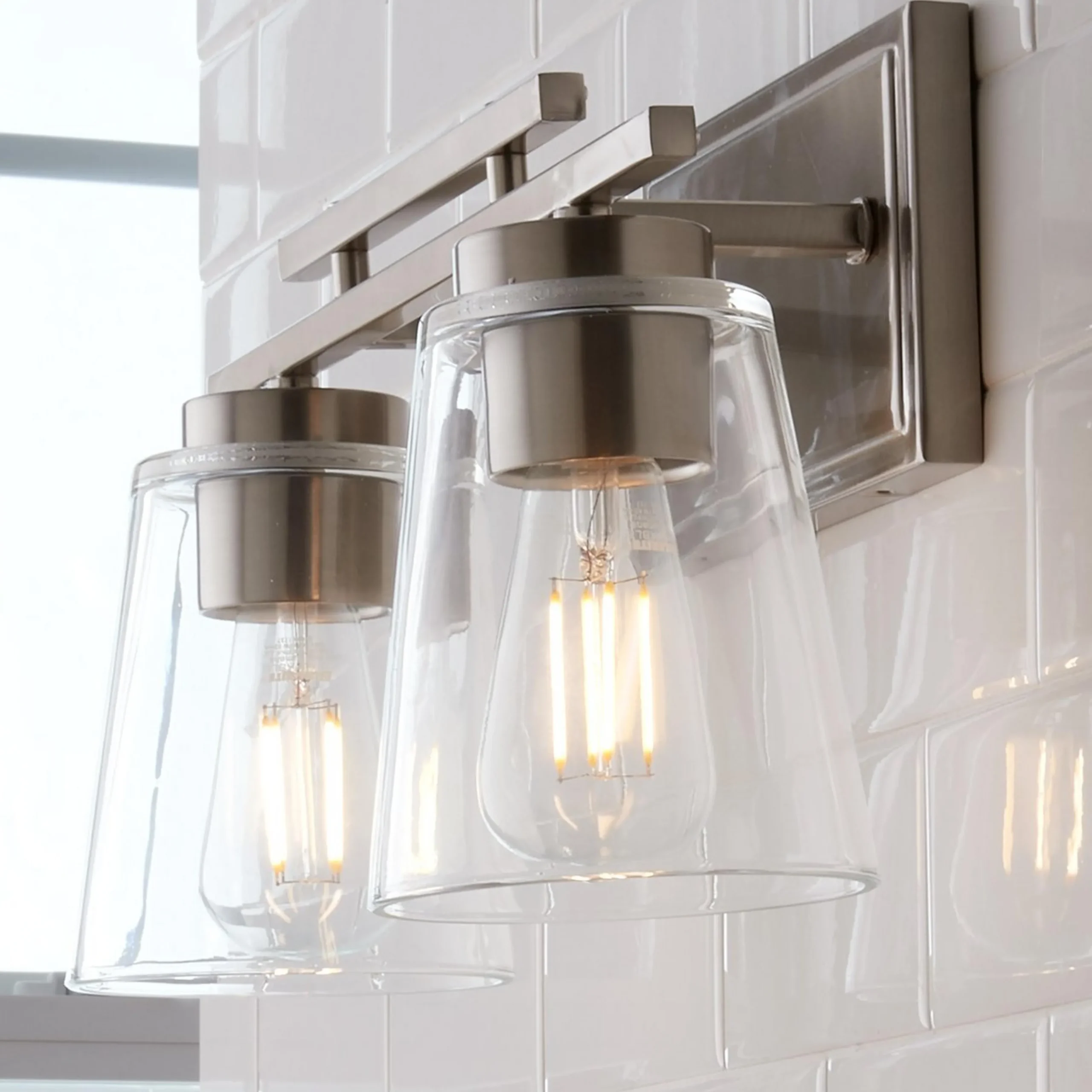 T Bar Taper Vanity Light - 2 Light