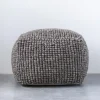 Textured Wool Pouf