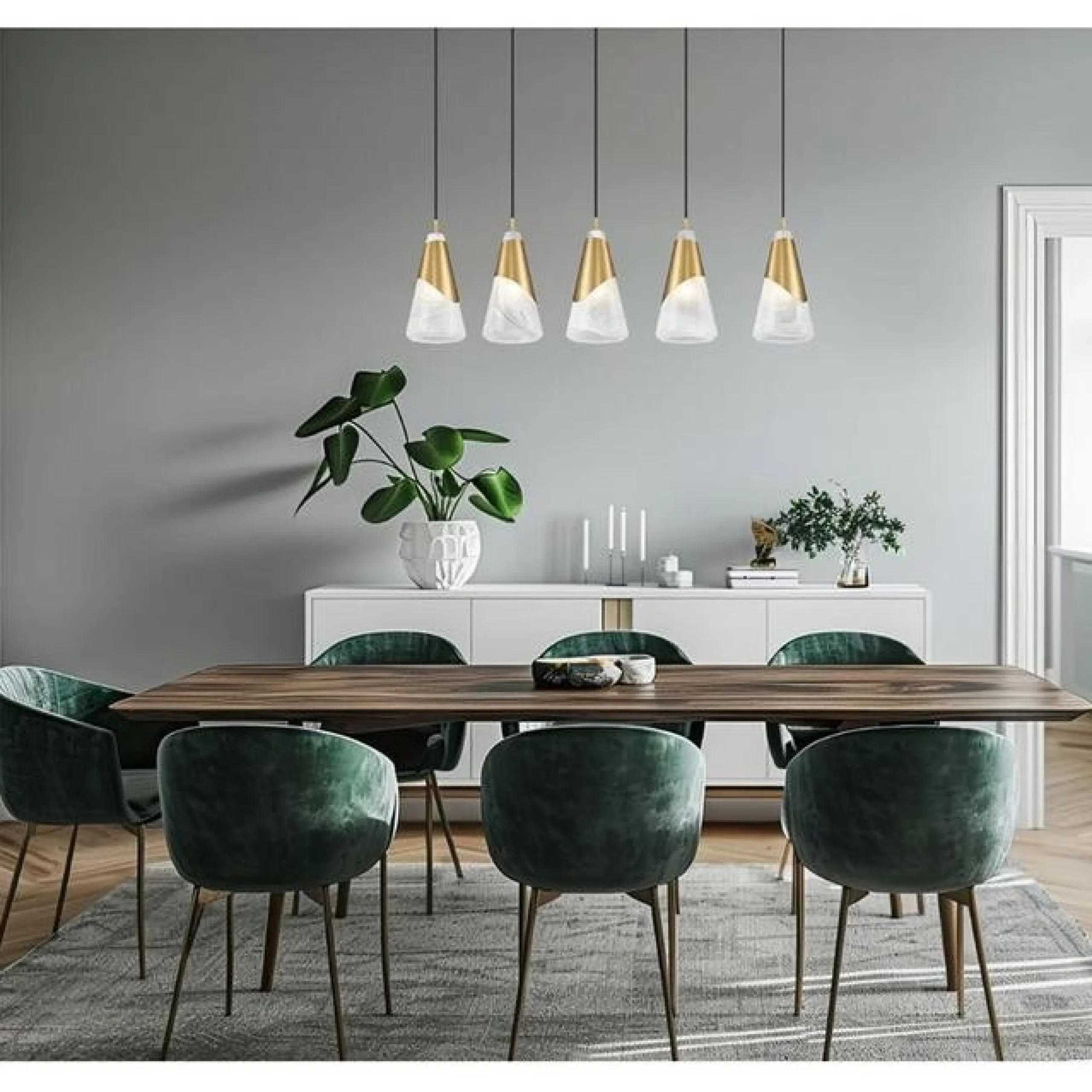 Thrace Linear Island Chandelier