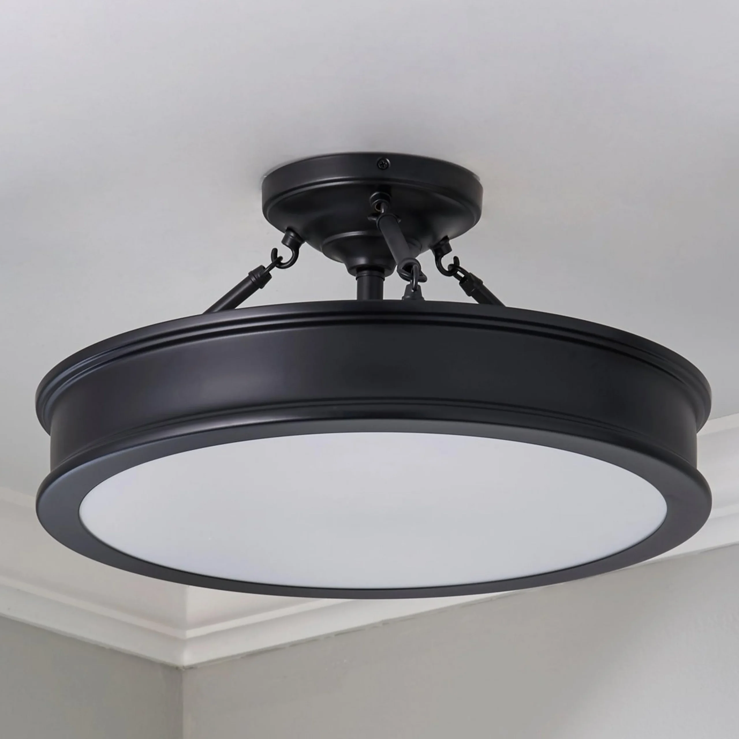 Traditional Urban Semi-Flush Ceiling Light