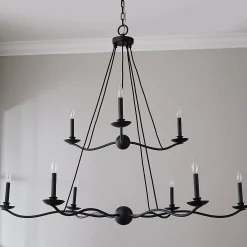 Transverse Waves Tiered Chandelier