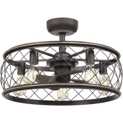 22" Trellis Cage Ceiling Fandelier
