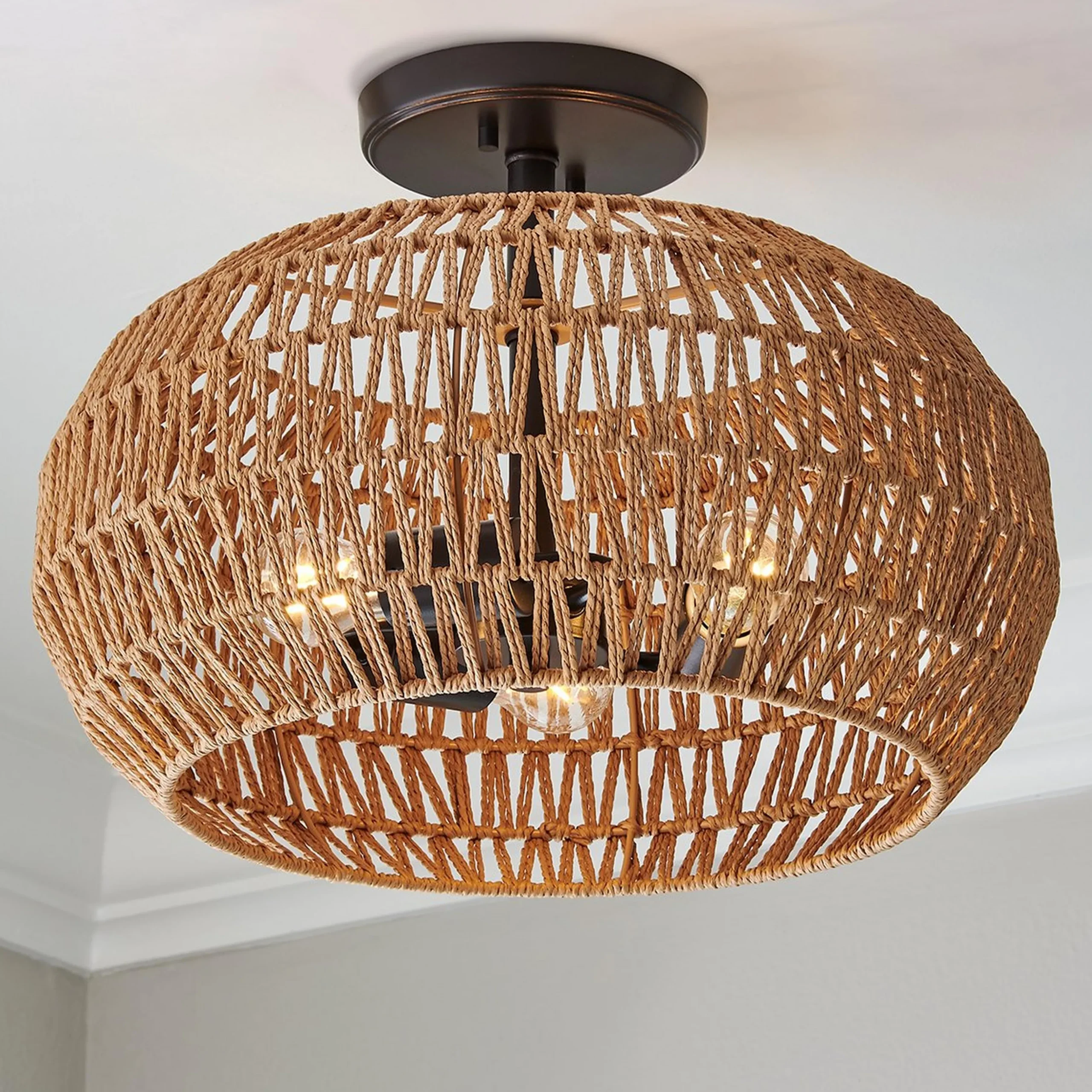 Tropical Oasis Semi-Flush Ceiling Light