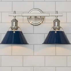 Truncated Cone Shade Vanity Light - 2 light