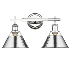 Truncated Cone Shade Vanity Light - 2 light