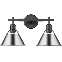 Truncated Cone Shade Vanity Light - 2 light