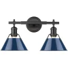 Truncated Cone Shade Vanity Light - 2 light