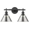 Truncated Cone Shade Vanity Light - 2 light