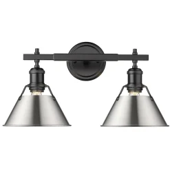 Truncated Cone Shade Vanity Light - 2 light