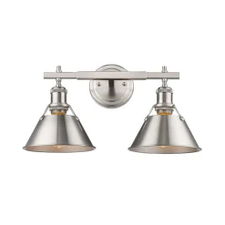 Truncated Cone Shade Vanity Light - 2 light