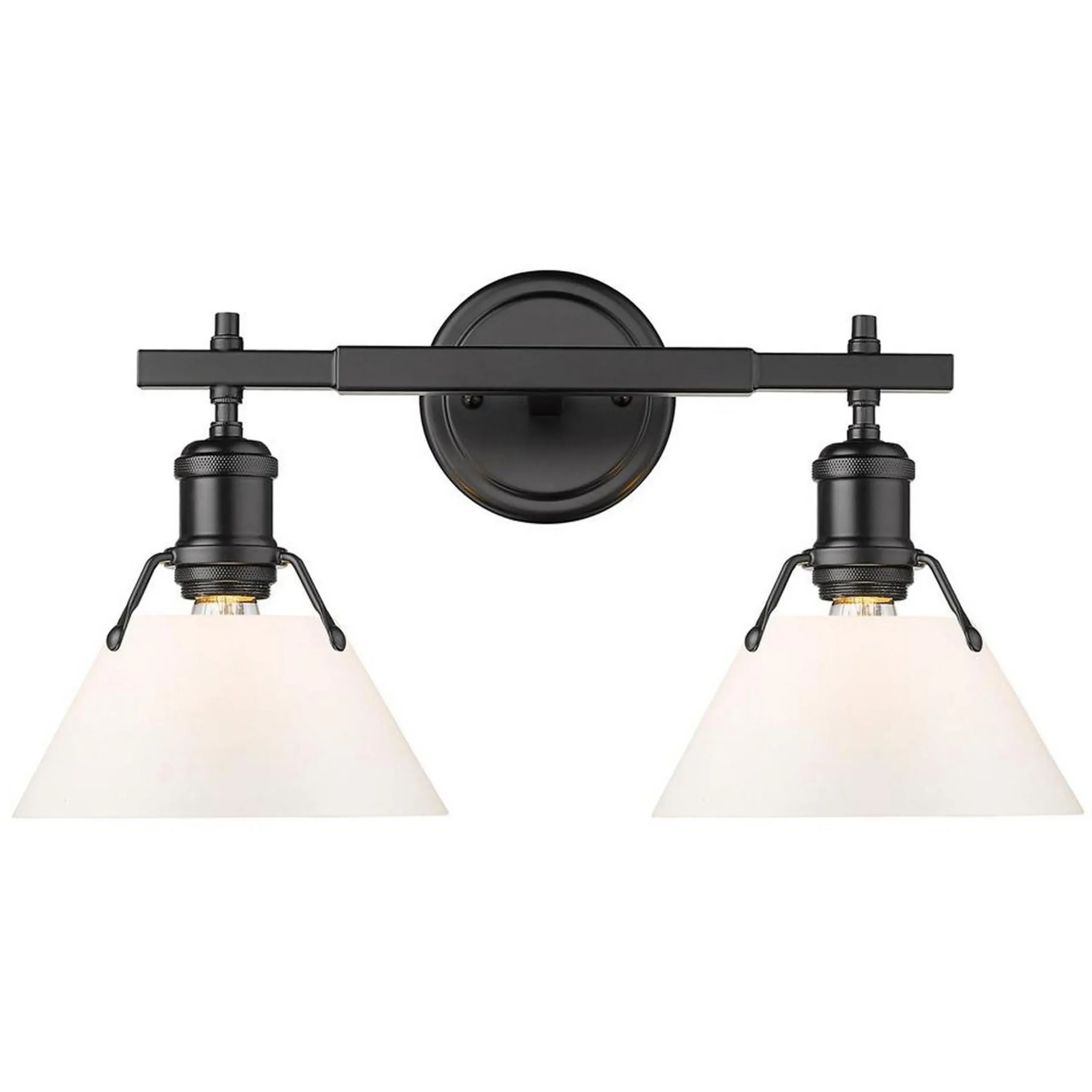 Truncated Cone Shade Vanity Light - 2 light