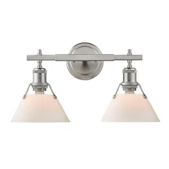 Truncated Cone Shade Vanity Light - 2 light