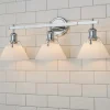 Truncated Cone Shade Vanity Light - 3 light