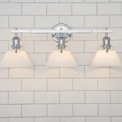 Truncated Cone Shade Vanity Light - 3 light