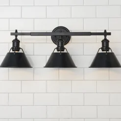 Truncated Cone Shade Vanity Light - 3 light