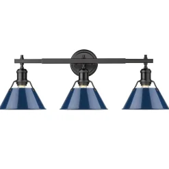 Truncated Cone Shade Vanity Light - 3 light